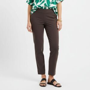 Eileen Fisher Brown Side Zip Ankle Length Pants PP Small Petite